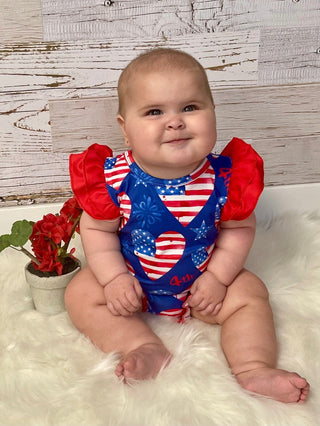 Love America Romper - Shop Hidden Treasure Boutique