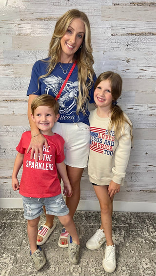 Loves Jesus & America Too Sweatshirt - Shop Hidden Treasure Boutique