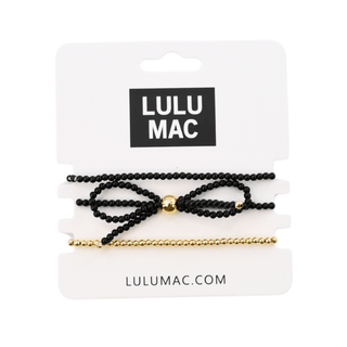 LULU MAC Black Bow Bracelet Set - Shop Hidden Treasure Boutique