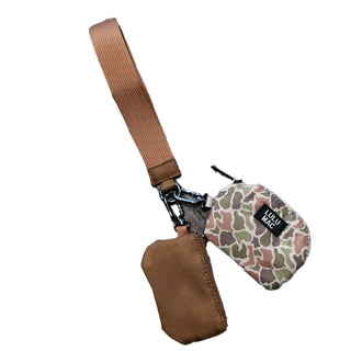LULU MAC Double Pouch Wristlet-Dark Camo/Brown - Shop Hidden Treasure Boutique