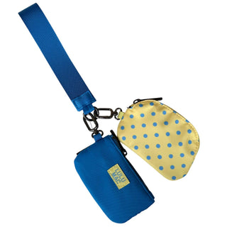 LULU MAC Double Wristlet-Blue/Butter - Shop Hidden Treasure Boutique