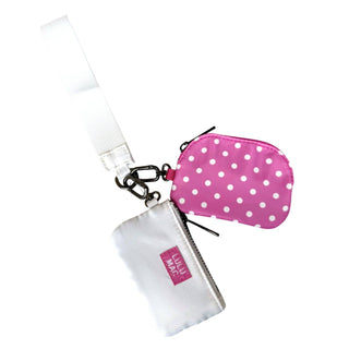 LULU MAC Double Wristlet-Hot Pink/White - Shop Hidden Treasure Boutique