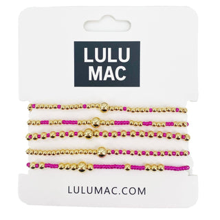 LULU MAC Hot PInk Bracelet Set - Shop Hidden Treasure Boutique