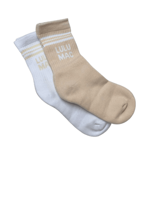 LULU MAC Socks 2 Pair Box-Beige - Shop Hidden Treasure Boutique