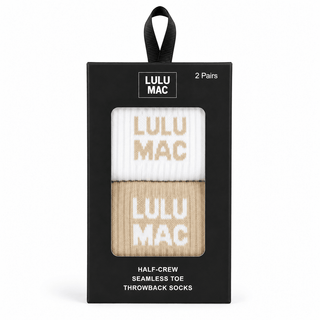 LULU MAC Socks 2 Pair Box-Beige - Shop Hidden Treasure Boutique