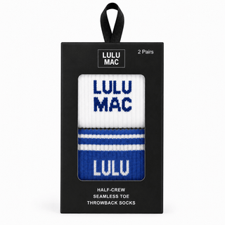 LULU MAC Socks 2 Pair Box-Royal - Shop Hidden Treasure Boutique