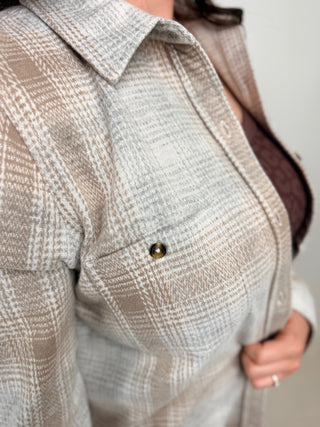 Lulu Stretch Flannel Shirt - Shop Hidden Treasure Boutique