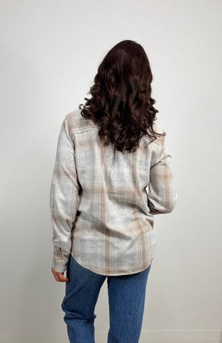Lulu Stretch Flannel Shirt - Shop Hidden Treasure Boutique