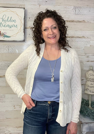 Luxe Crew Tank - Denim - Shop Hidden Treasure Boutique