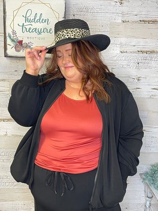 Luxe Crew Tank - Papaya - Shop Hidden Treasure Boutique