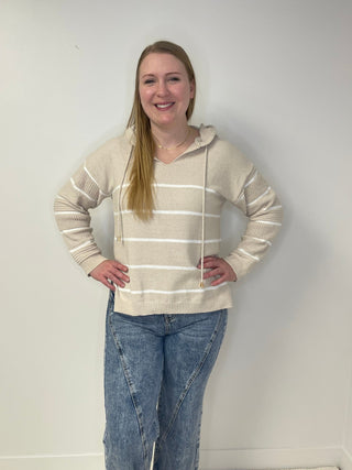Maddie Striped Hoodie - Shop Hidden Treasure Boutique