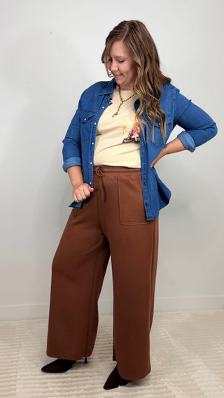 Magnolia Stretch Chambray Shirt - Shop Hidden Treasure Boutique