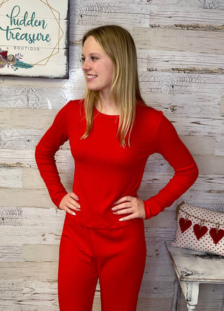 Maison Rendezvous Red Top - Shop Hidden Treasure Boutique