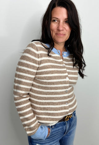 Marietta Stripe Cardigan - Shop Hidden Treasure Boutique