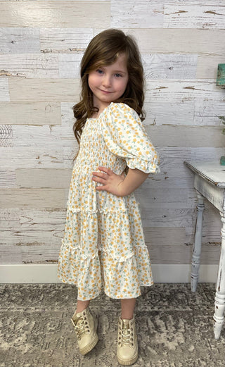 Marvelous Marigolds Smocked Dress - Shop Hidden Treasure Boutique