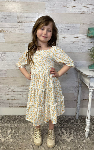 Marvelous Marigolds Smocked Dress - Shop Hidden Treasure Boutique