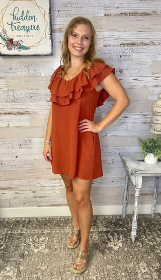 Mary Ellen Ruffle Dress - Shop Hidden Treasure Boutique