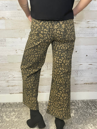 Meg Leopard Wide Leg - Shop Hidden Treasure Boutique