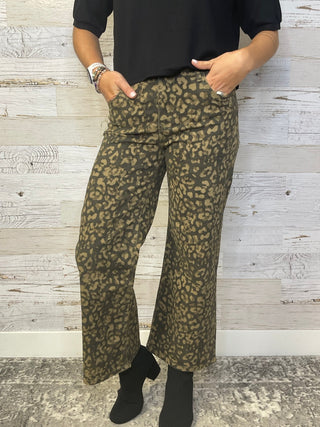 Meg Leopard Wide Leg - Shop Hidden Treasure Boutique