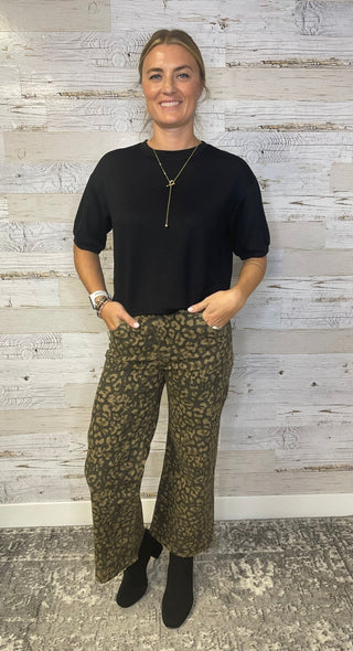 Meg Leopard Wide Leg - Shop Hidden Treasure Boutique