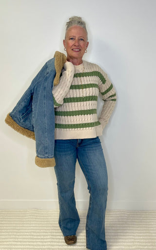 Megan Cable Knit Sweater - Shop Hidden Treasure Boutique