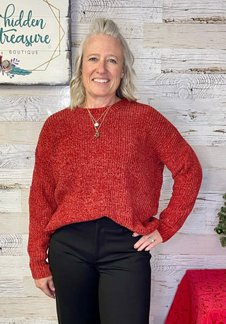 Melanie Back Twist Sweater - Shop Hidden Treasure Boutique