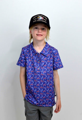'Merica Truck Polo Shirt - Shop Hidden Treasure Boutique