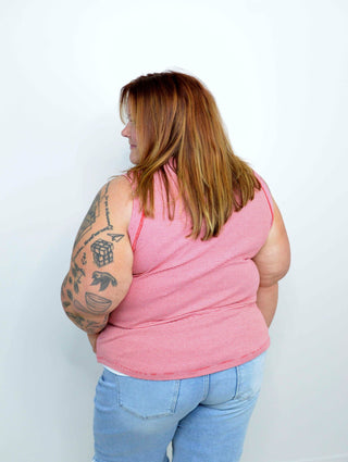 Micro Stripe Red Tank Top - Shop Hidden Treasure Boutique