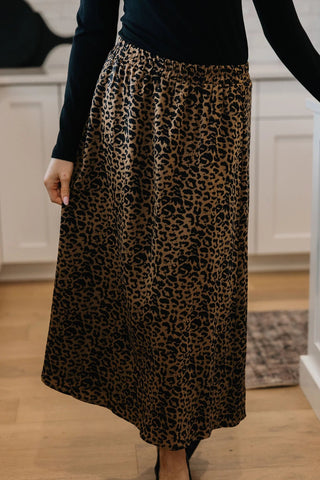 Midnight Leopard Maxi Skirt - Shop Hidden Treasure Boutique