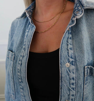 Mila Double Chain Necklace - Shop Hidden Treasure Boutique
