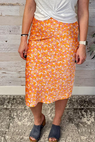Mindy Orange Blossom Skirt - Shop Hidden Treasure Boutique