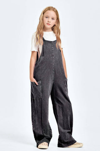 Mineral Wash Jumpsuit - Girls - Shop Hidden Treasure Boutique