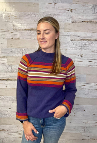 Mock Neck Bubble Hem Sweater - Shop Hidden Treasure Boutique