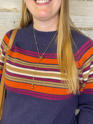 Mock Neck Bubble Hem Sweater - Shop Hidden Treasure Boutique