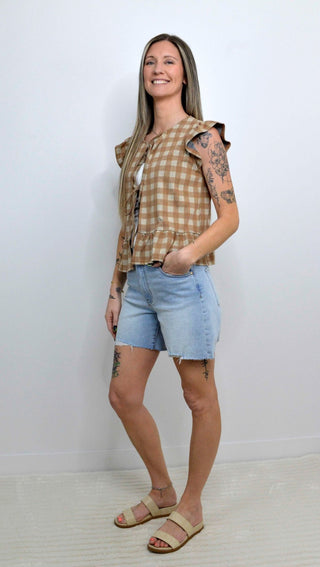 Molly Brown Gingham Vest - Shop Hidden Treasure Boutique