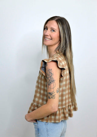 Molly Brown Gingham Vest - Shop Hidden Treasure Boutique