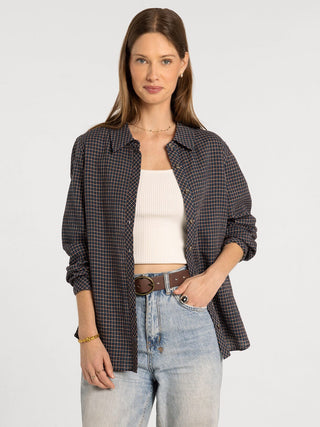 Navigator Navy Plaid Button Down