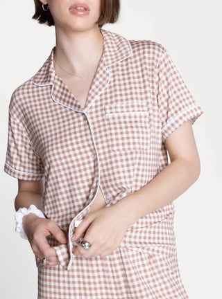 Nella Gingham Pajama Set - Shop Hidden Treasure Boutique