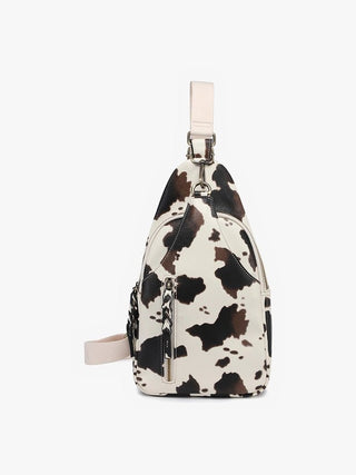 Nikki Dual Compartment Crossbody - Cow - Shop Hidden Treasure Boutique
