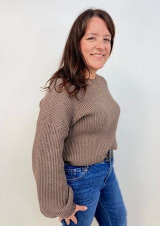 Oversized Sweater - Oak - Shop Hidden Treasure Boutique