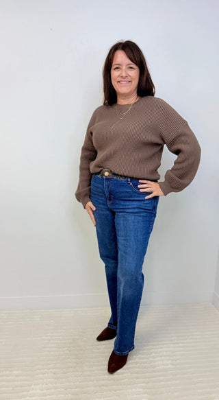 Oversized Sweater - Oak - Shop Hidden Treasure Boutique