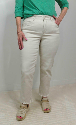 Pale Stone Slim Straight Pants - Shop Hidden Treasure Boutique