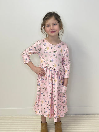 Pastel Petals Pocket Twirl Dress - Shop Hidden Treasure Boutique