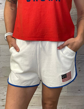 Patriotic Flag Shorts - Shop Hidden Treasure Boutique