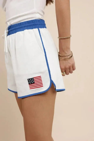 Patriotic Flag Shorts - Shop Hidden Treasure Boutique