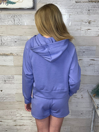Periwinkle Hoodie Set - Shop Hidden Treasure Boutique