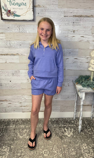 Periwinkle Hoodie Set - Shop Hidden Treasure Boutique