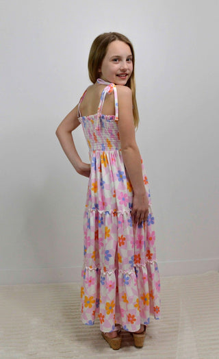Pink Daisy Girls Maxi Dress - Shop Hidden Treasure Boutique