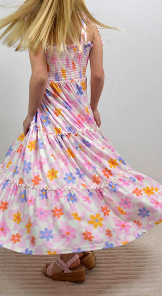 Pink Daisy Girls Maxi Dress - Shop Hidden Treasure Boutique