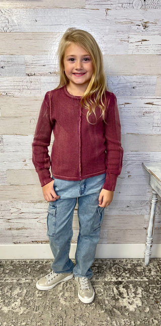 Plum Thermal Top - Shop Hidden Treasure Boutique